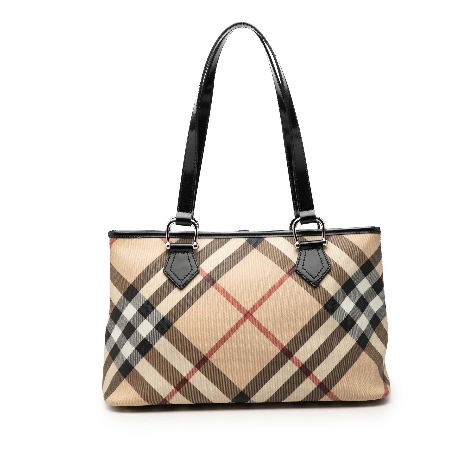Burberry Supernova Check Coated Canvas Tote