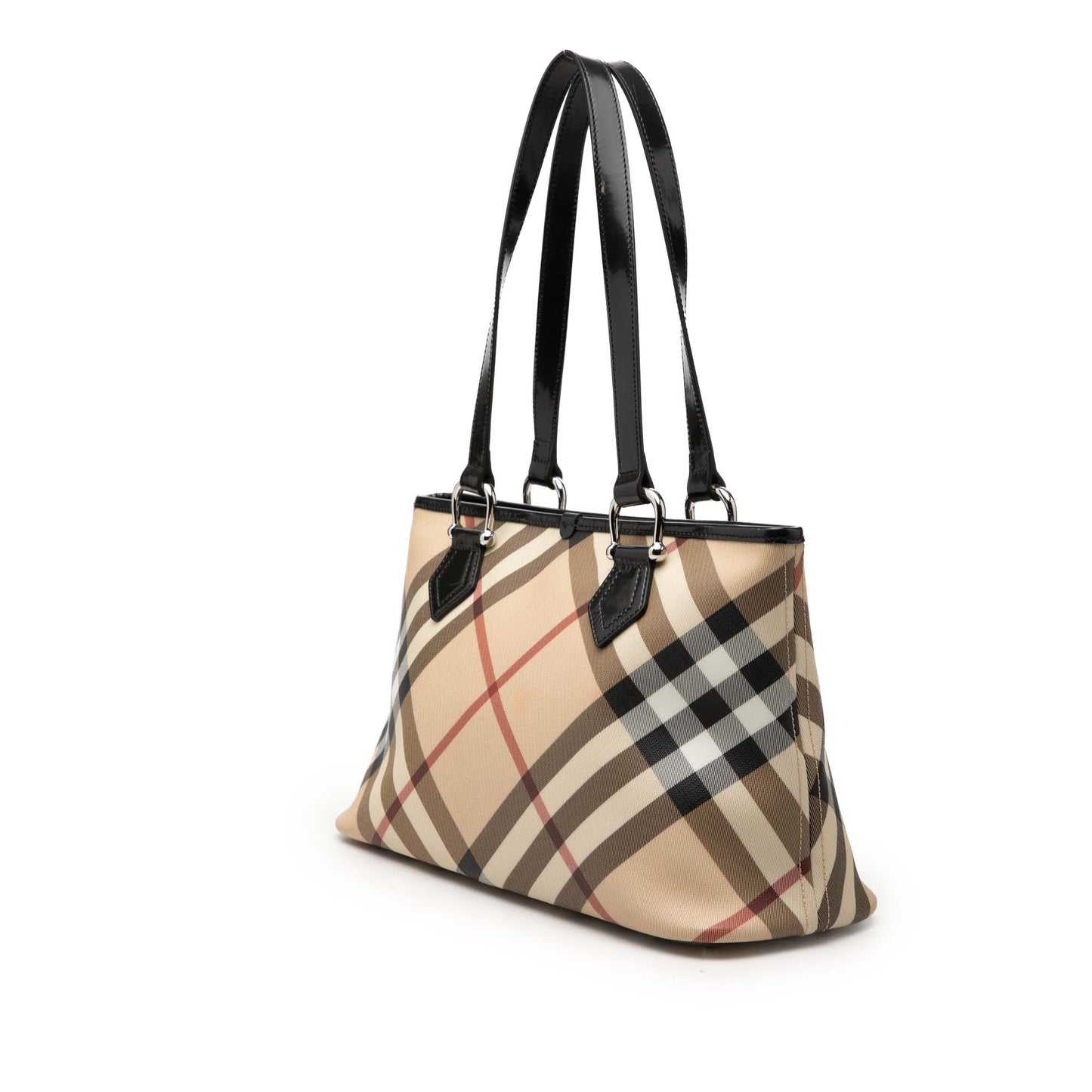 Burberry Supernova Check Coated Canvas Tote