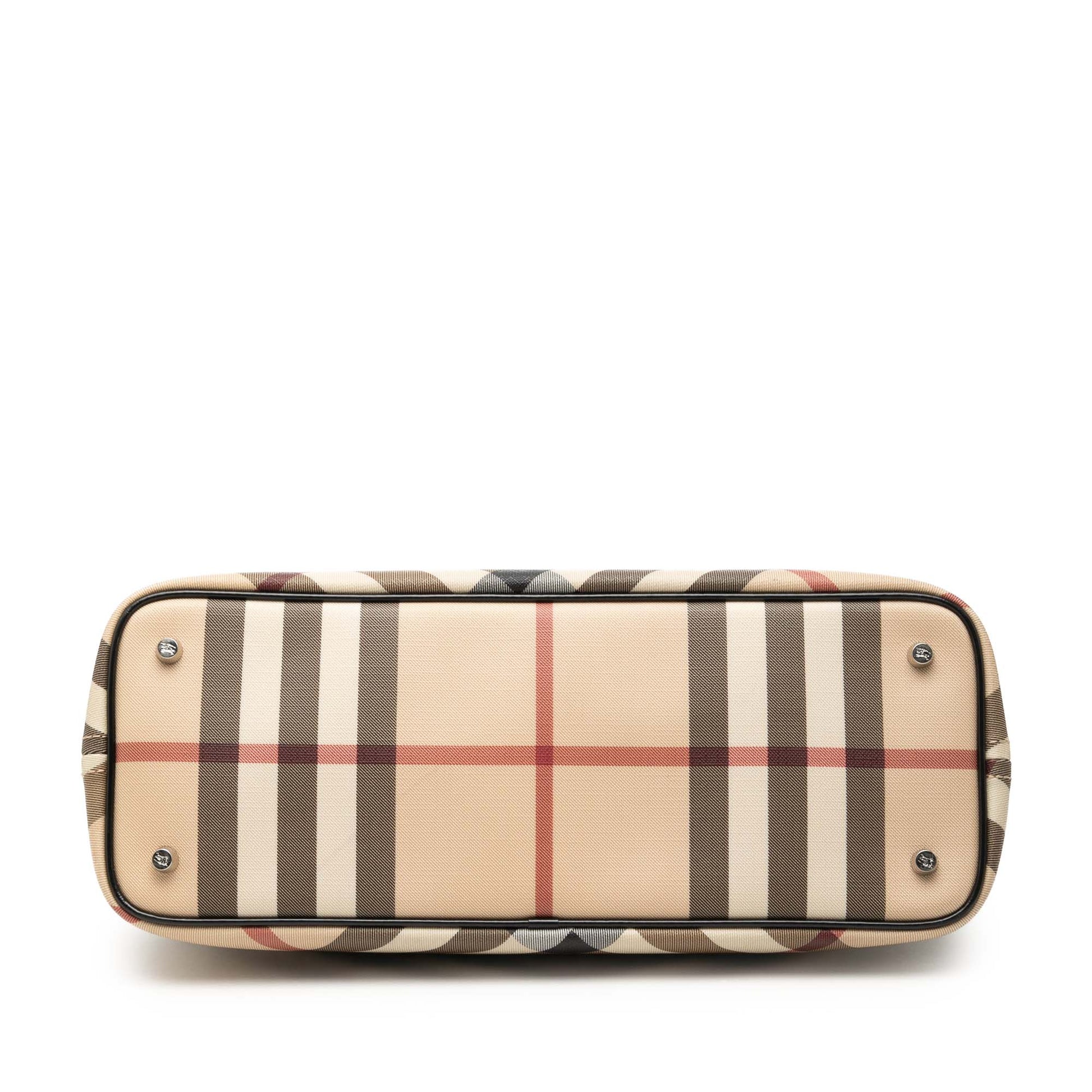 Burberry Supernova Check Coated Canvas Tote