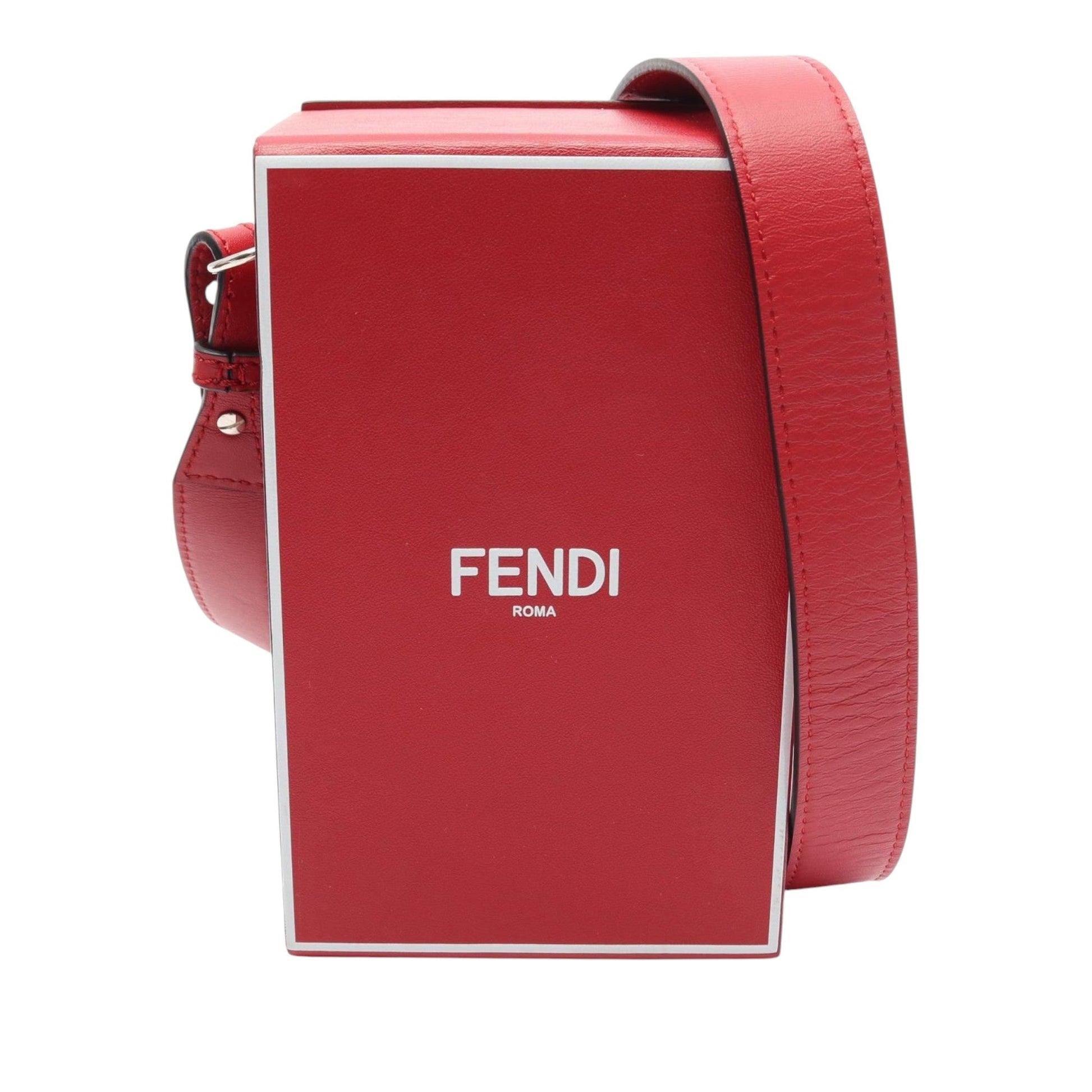 Fendi Vitello Fluffy Logo Vertical Box