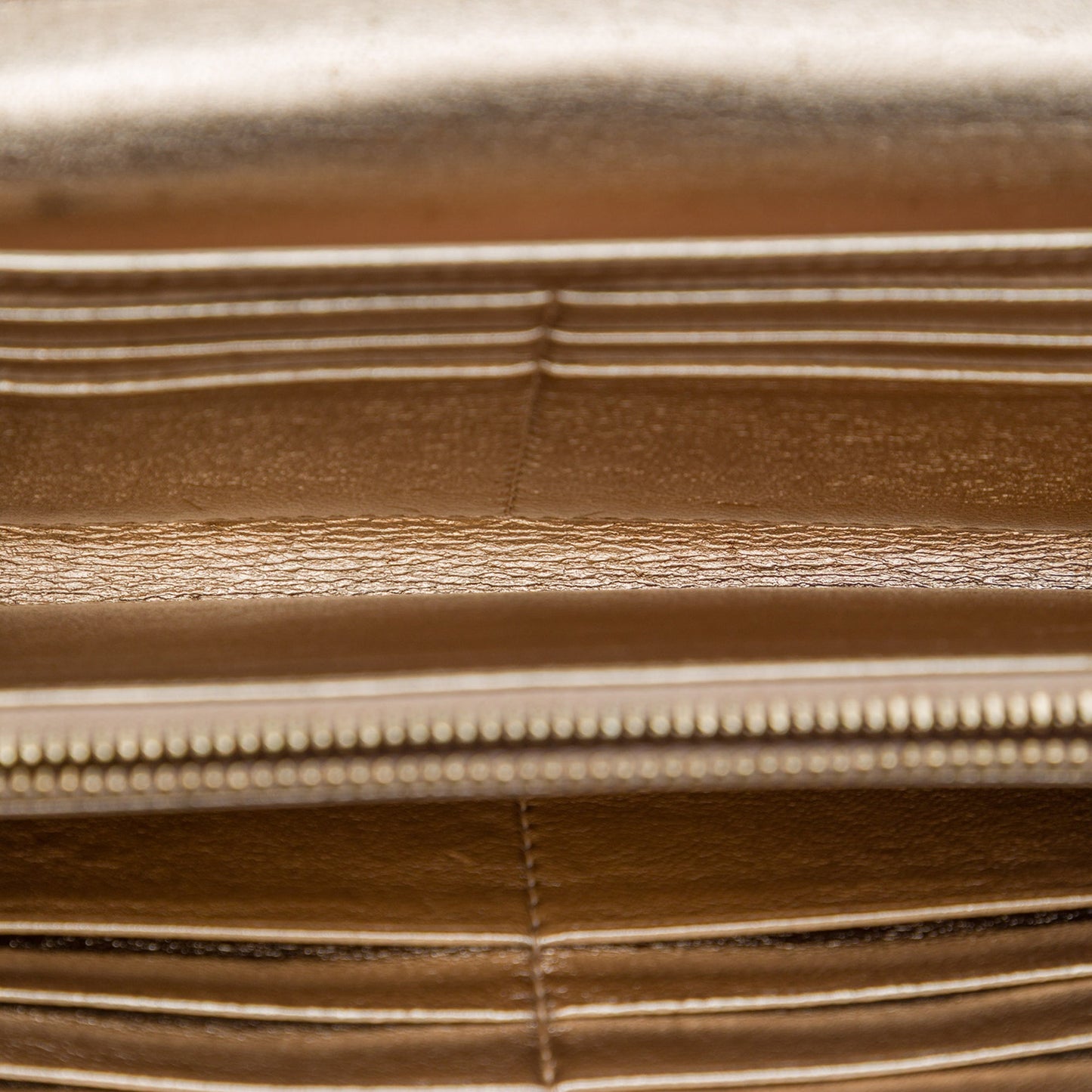 Dior Metallic Lambskin Cannage Miss Dior Promenade Wallet on Chain