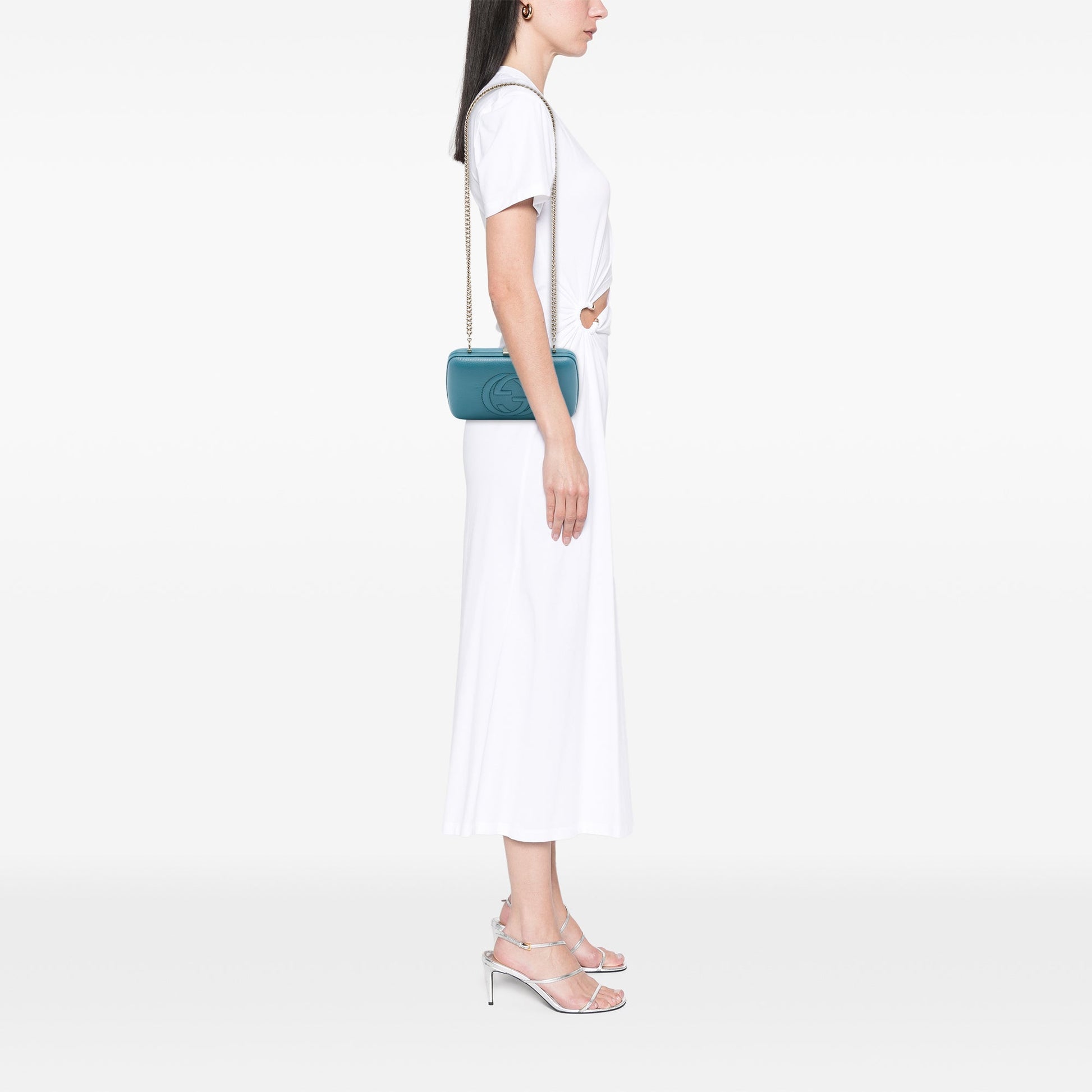 Gucci Calfskin Soho Clutch on Chain