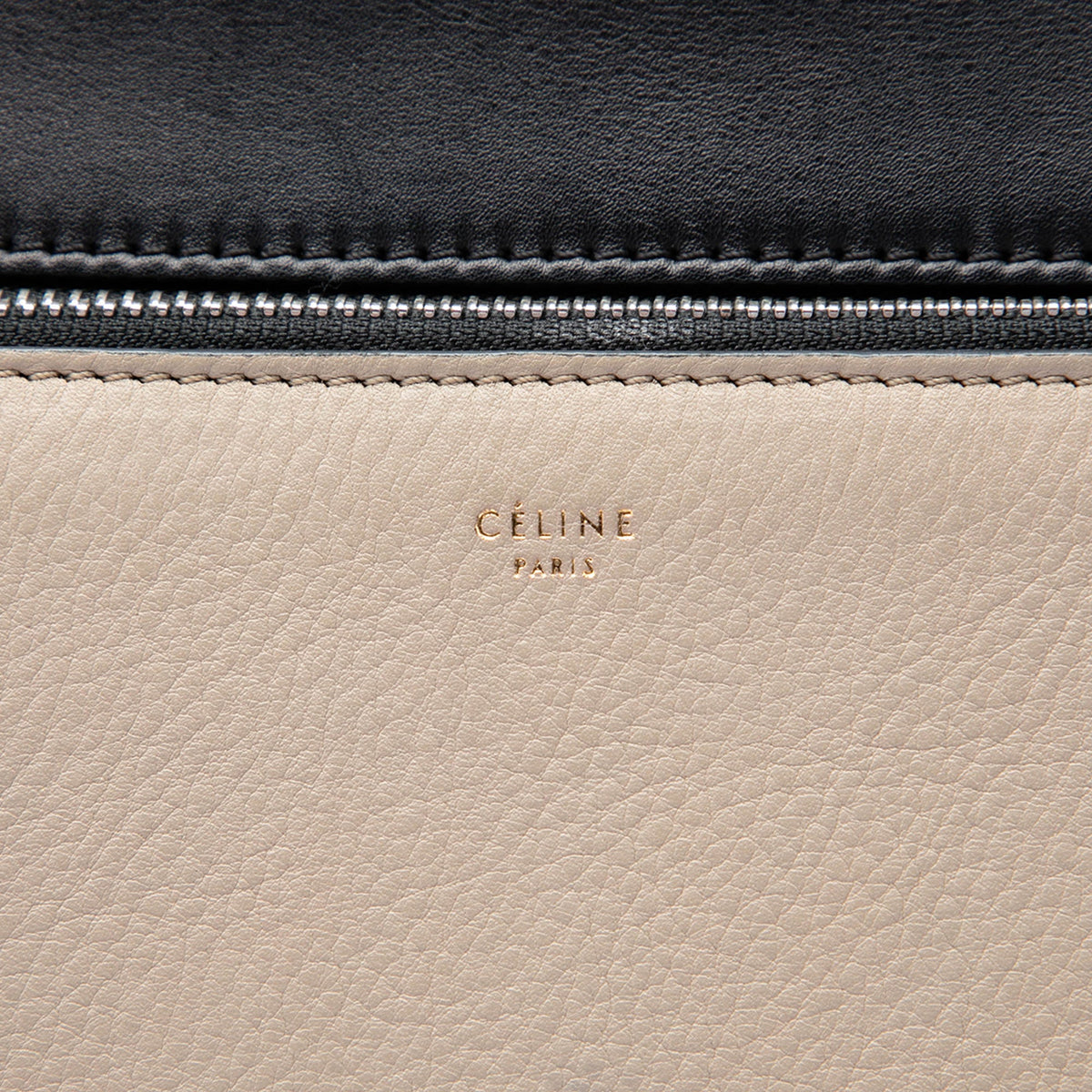 Celine Medium Bicolor Leather Edge Handbag
