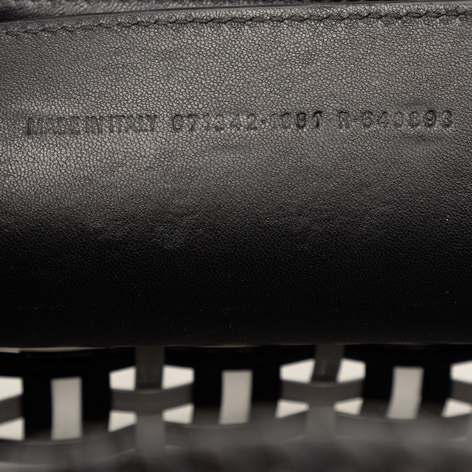 Balenciaga Faux Leather Bistro Basket Bag XS