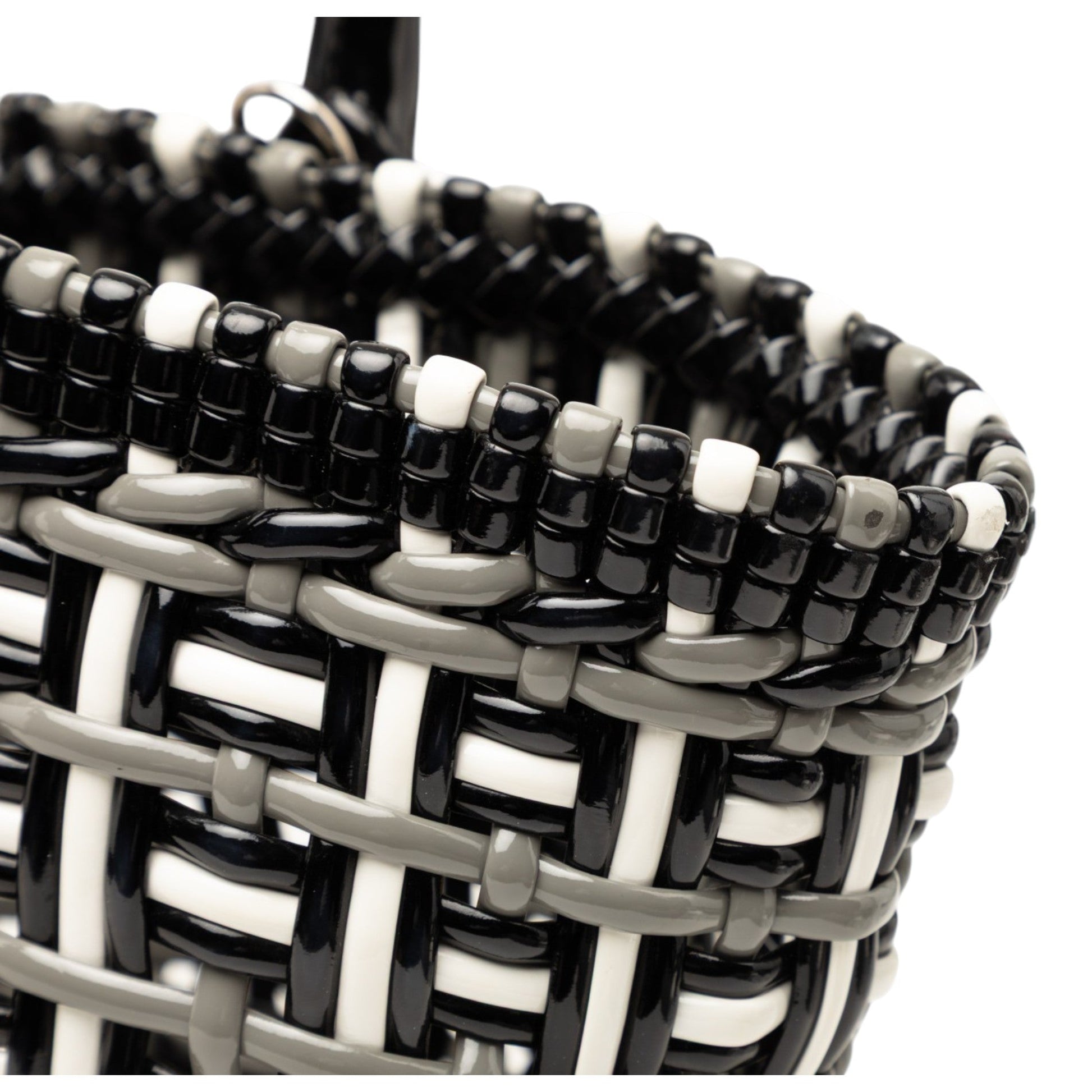 Balenciaga Faux Leather Bistro Basket Bag XS