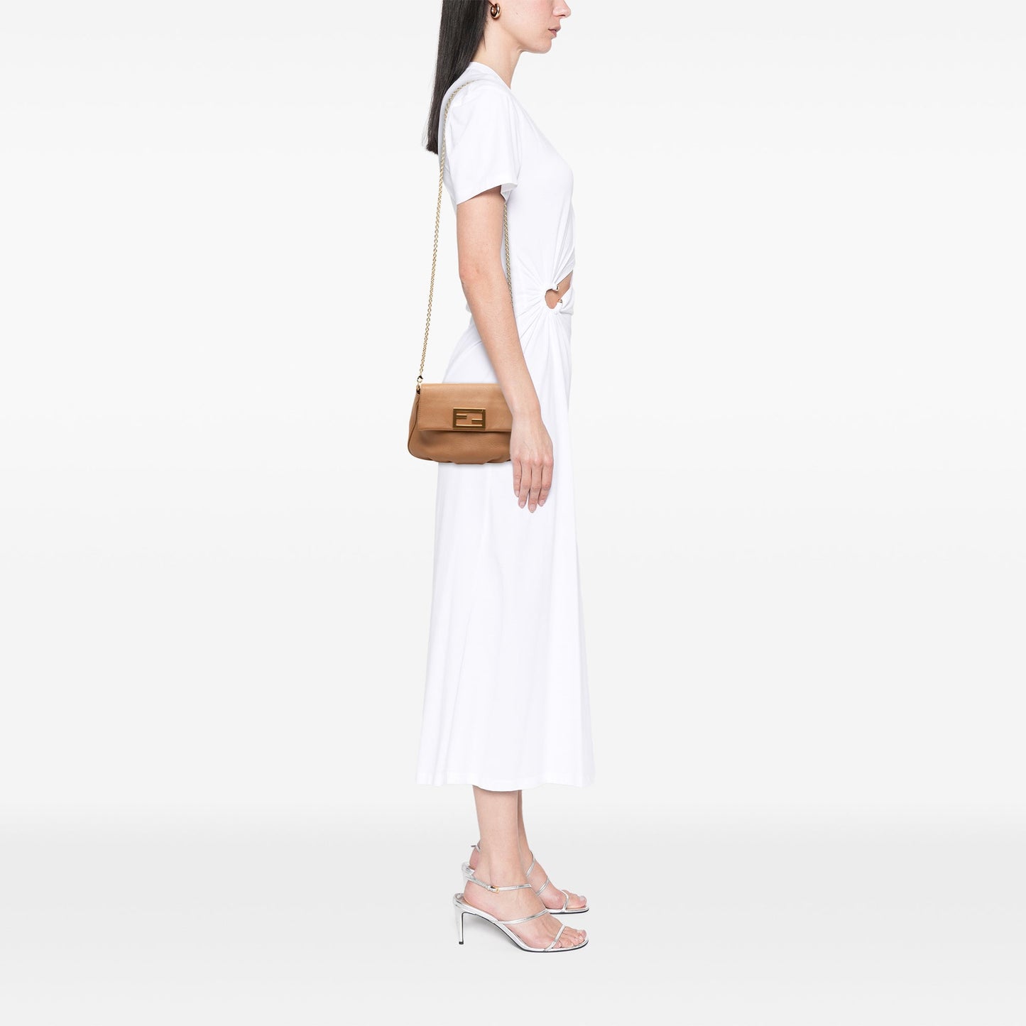 Leather Fendista Pochette Crossbody