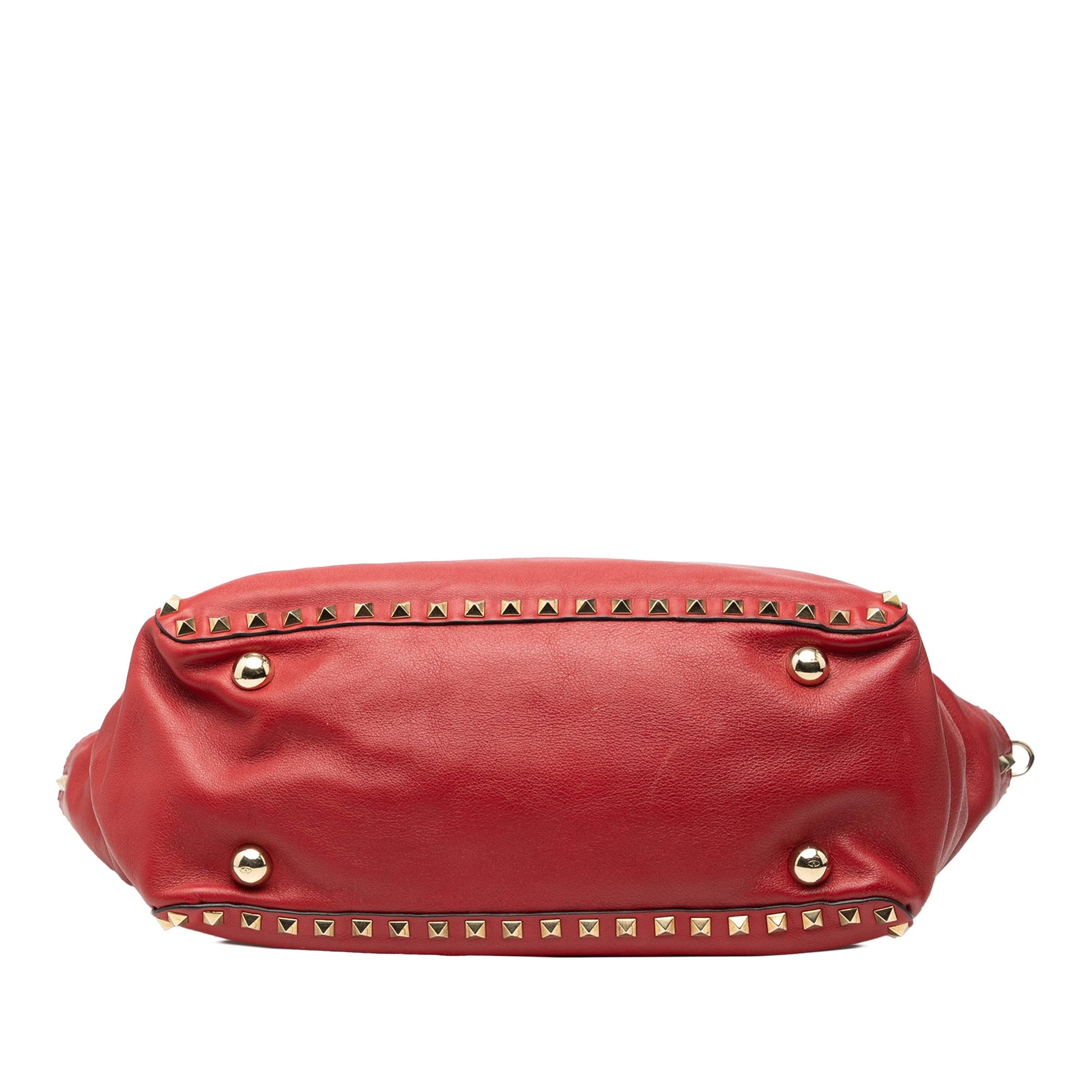Valentino Medium Leather Rockstud Trapeze Flap Satchel