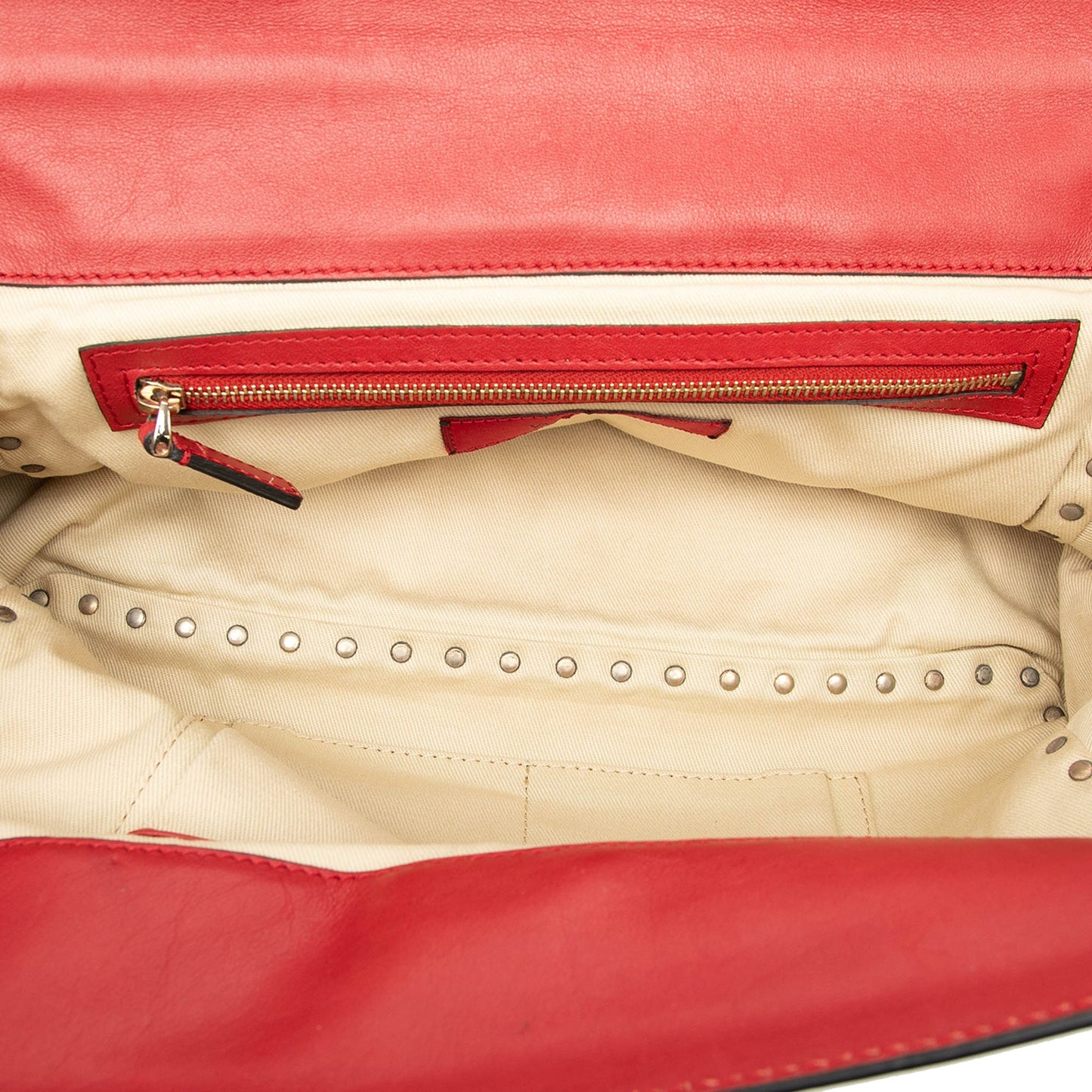 Valentino Medium Leather Rockstud Trapeze Flap Satchel