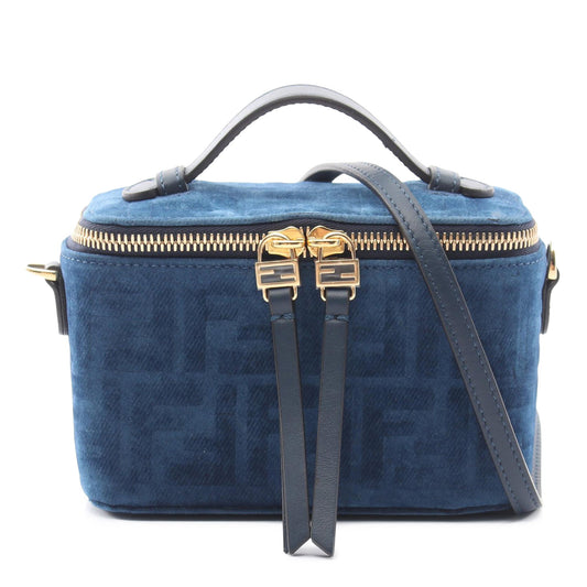 Fendi FF Embossed Denim Vanity Bag