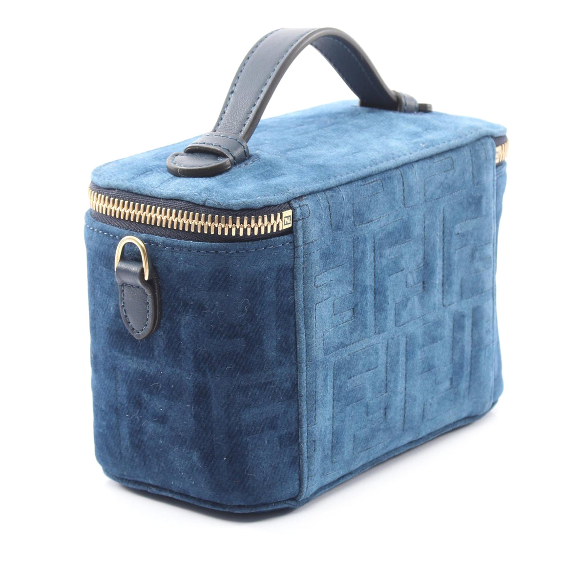 Fendi FF Embossed Denim Vanity Bag