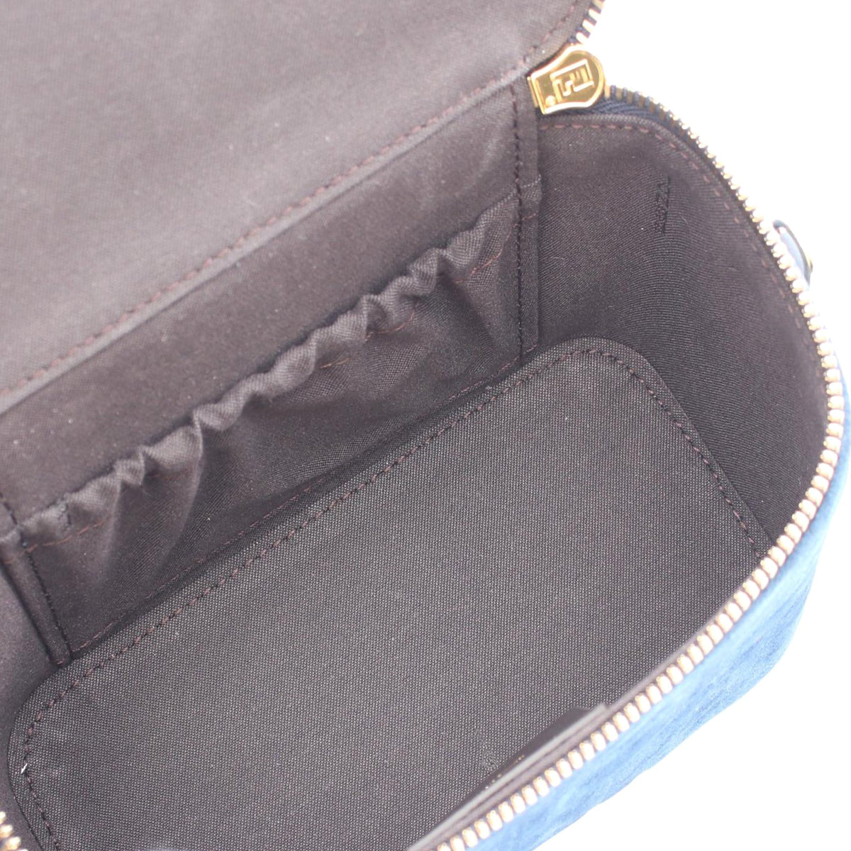 Fendi FF Embossed Denim Vanity Bag
