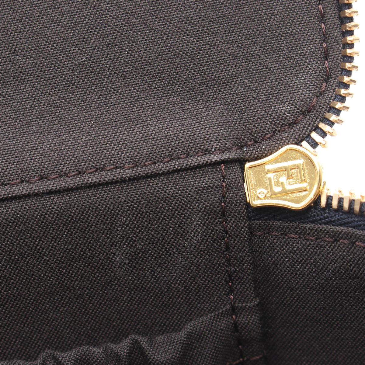 Fendi FF Embossed Denim Vanity Bag