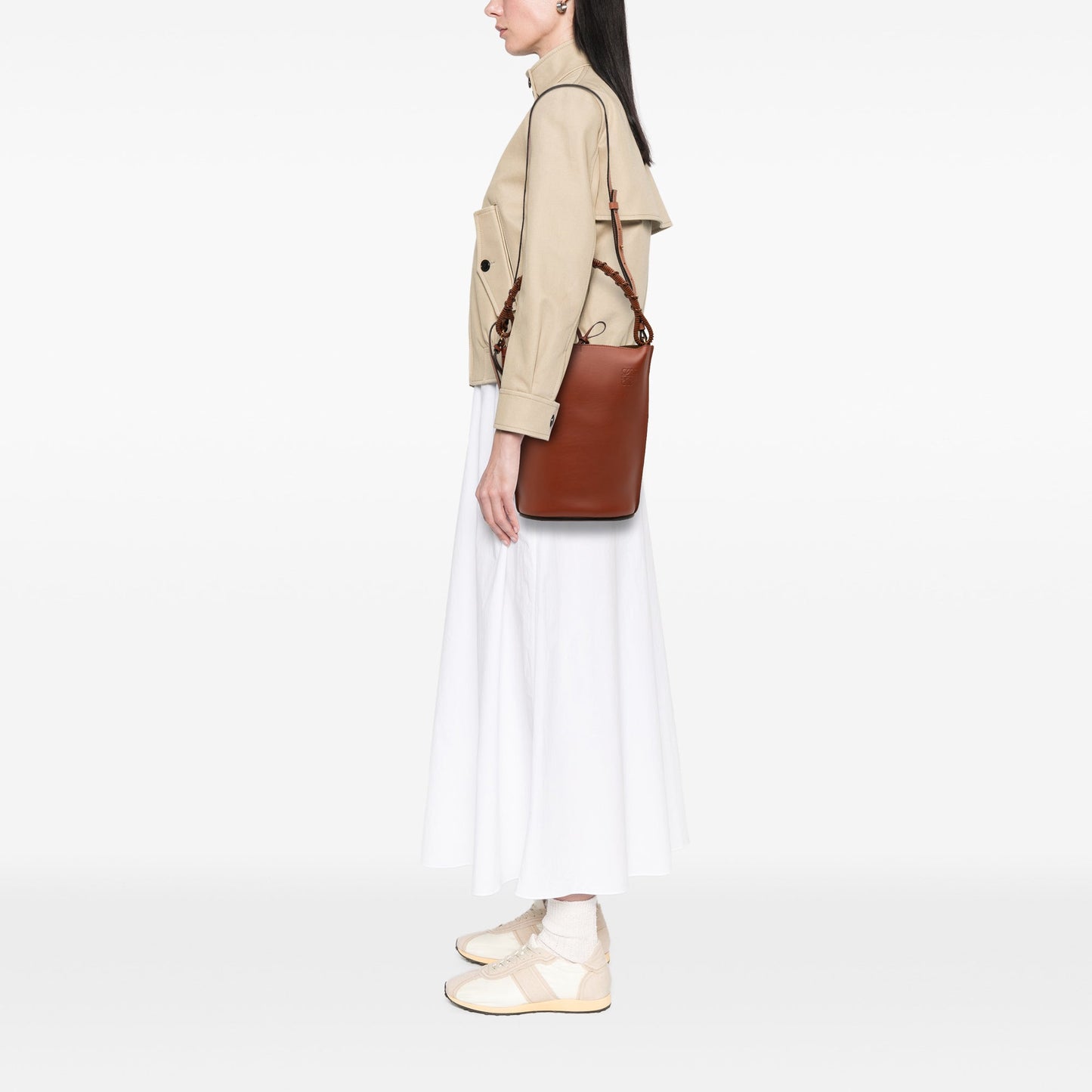 LOEWE Calfskin Anagram Gate Bucket Bag