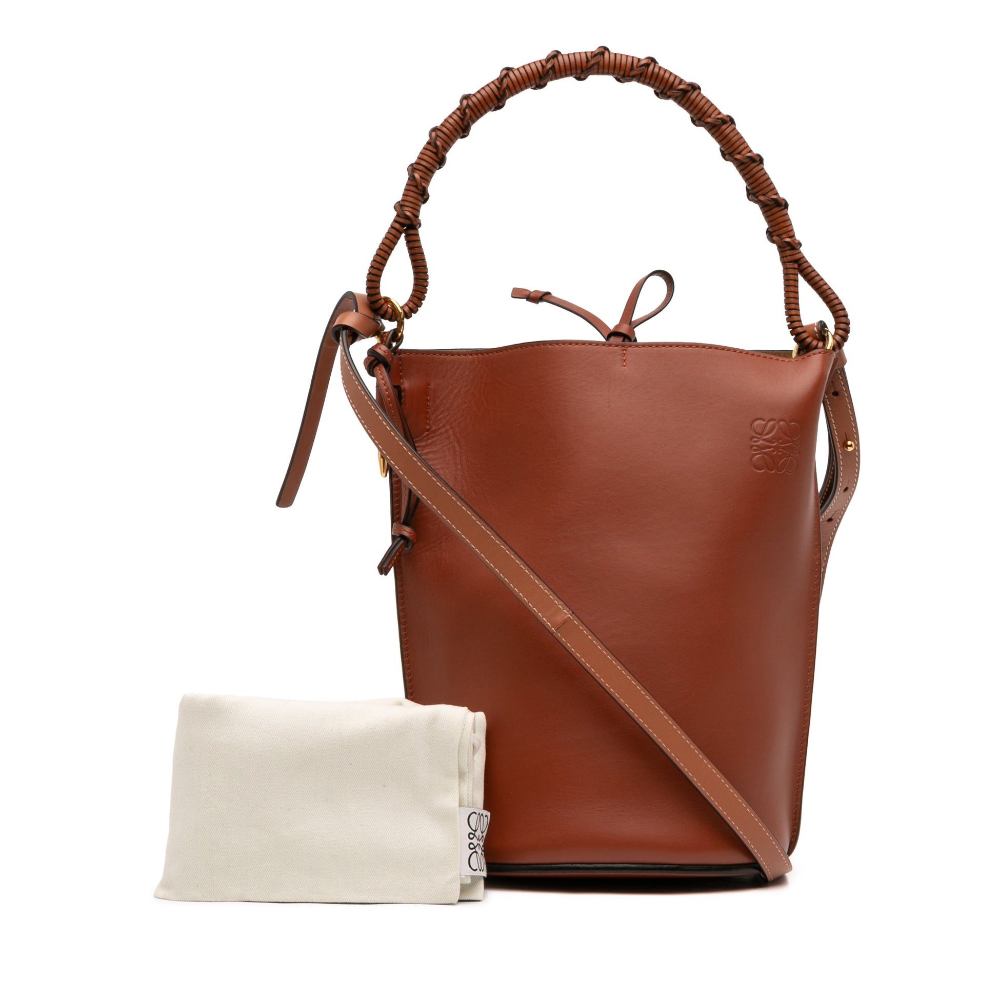 LOEWE Calfskin Anagram Gate Bucket Bag