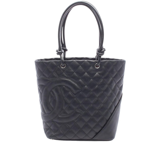 Chanel Medium Lambskin Cambon Ligne Tote — Black