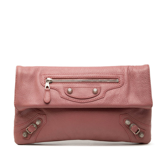 Balenciaga Grained Calfskin Motocross Giant 21 Envelope Clutch