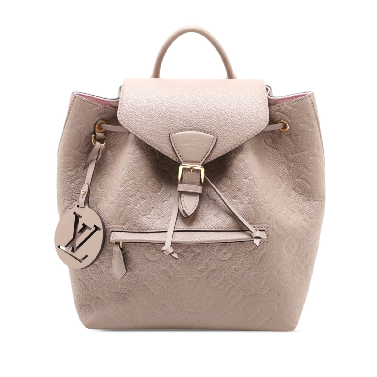 Louis Vuitton Monogram Empreinte Montsouris PM Backpack — Beige