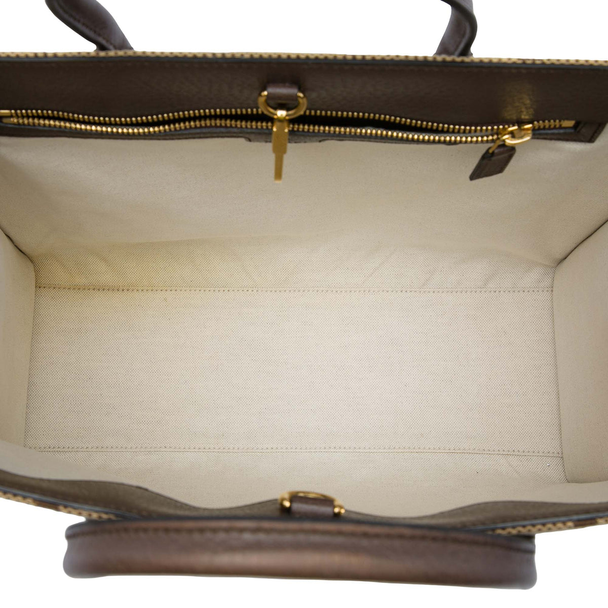 Gucci Jumbo GG Canvas Web Tote — Beige