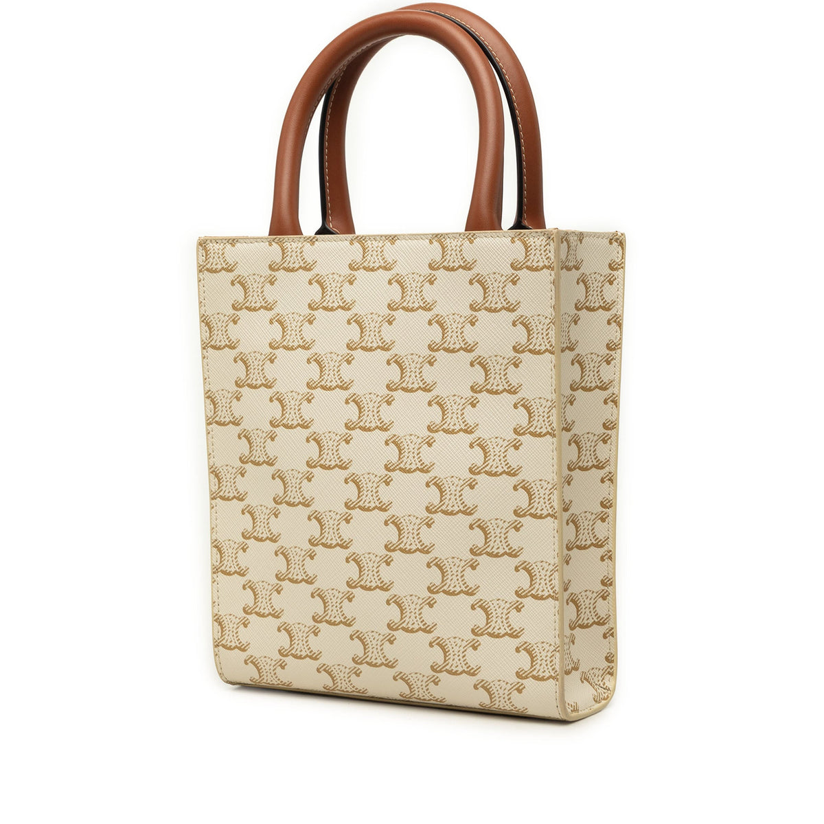 Celine Mini Triomphe Coated Canvas Vertical Cabas Satchel