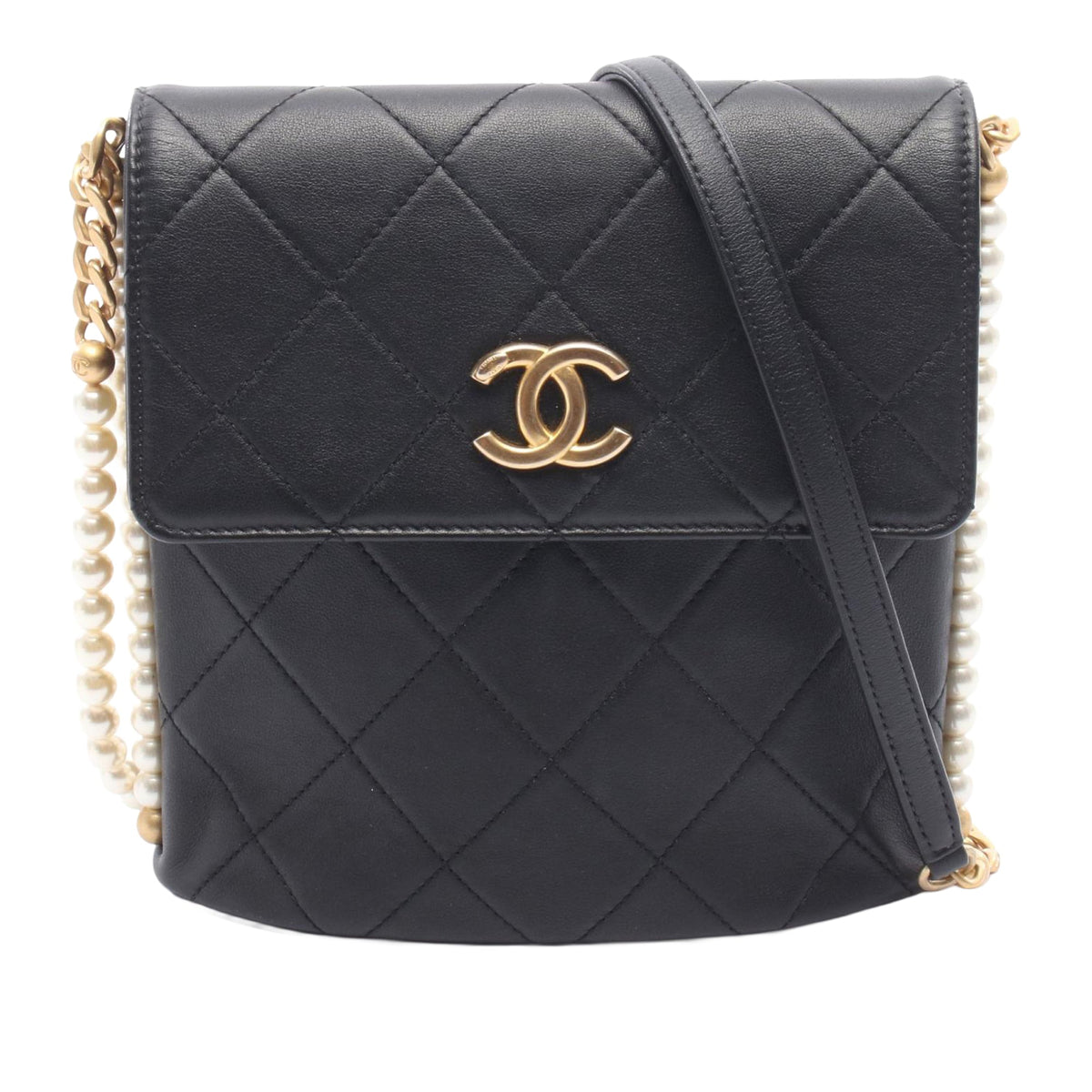 Chanel Small Quilted Calfskin About Pearls Hobo