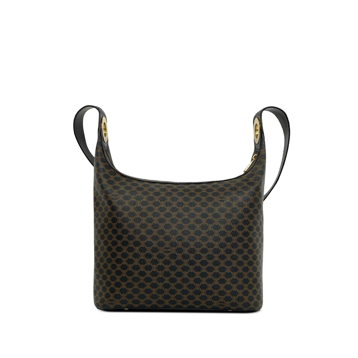 Celine Macadam Coated Canvas Crossbody — Brown