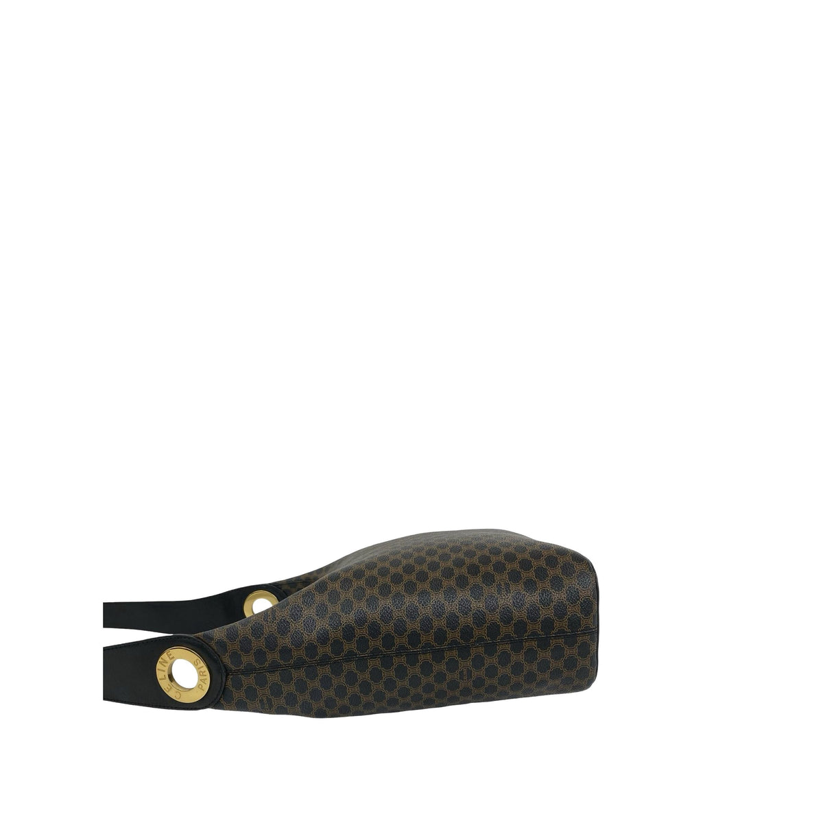 Celine Macadam Coated Canvas Crossbody — Brown