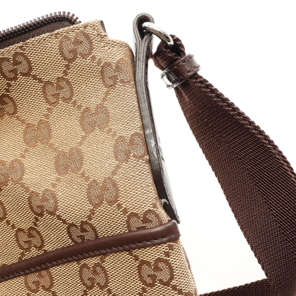 Gucci GG Canvas Crossbody — Beige