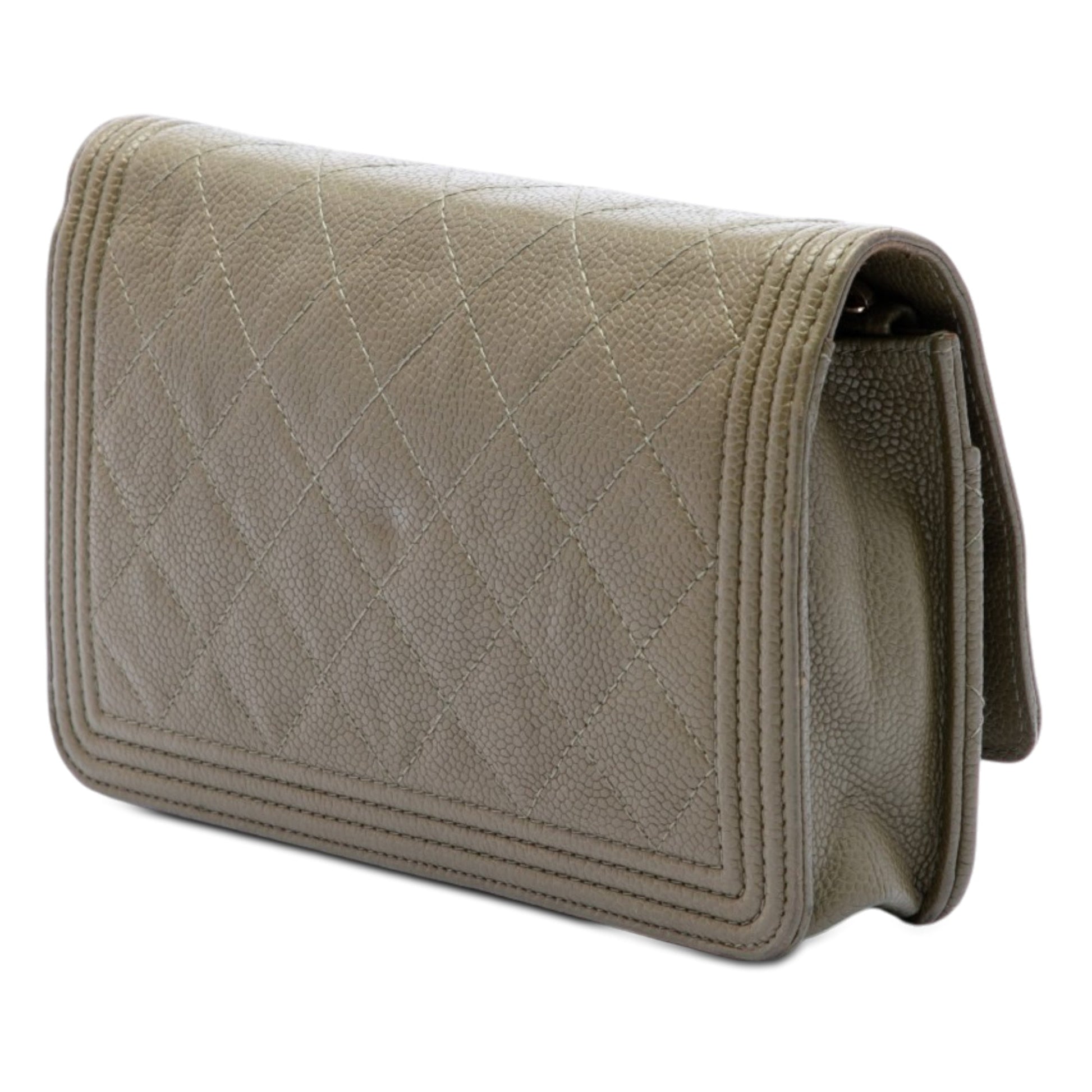 Chanel Quilted Caviar Boy Wallet on Chain