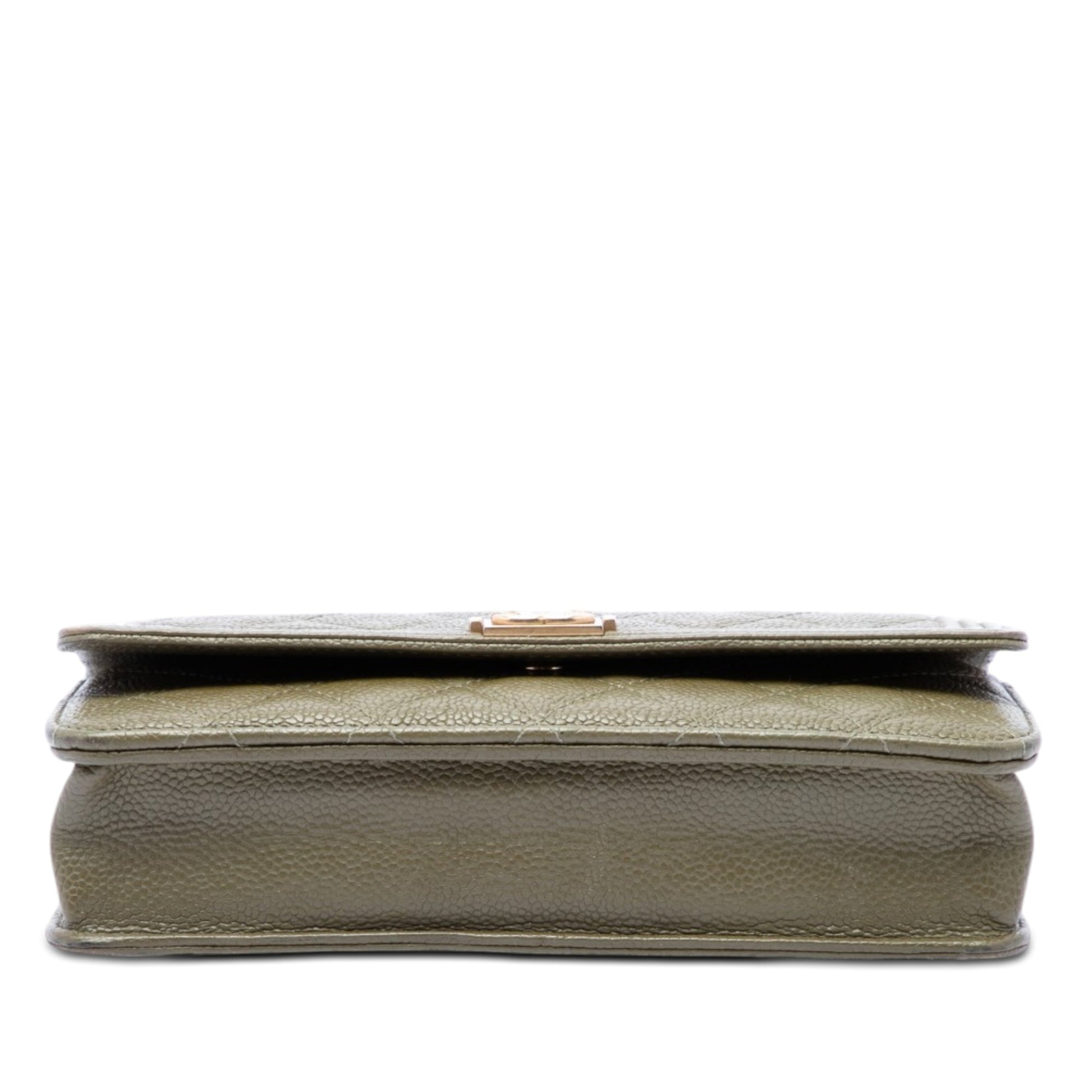 Chanel Quilted Caviar Boy Wallet on Chain
