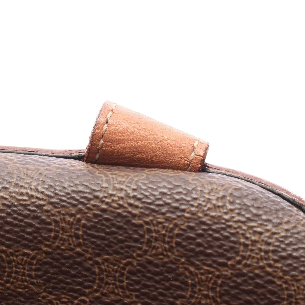 Celine Macadam Coated Canvas Backpack — Brown