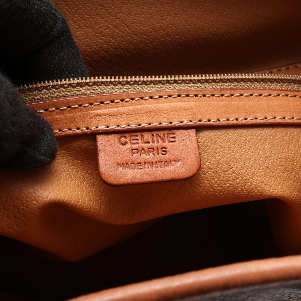 Celine Macadam Coated Canvas Backpack — Brown