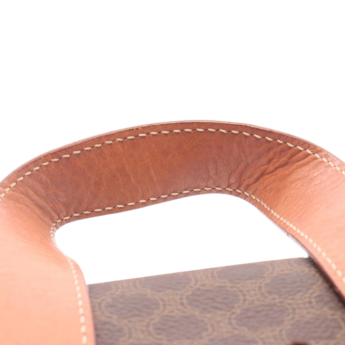 Celine Macadam Coated Canvas Backpack — Brown