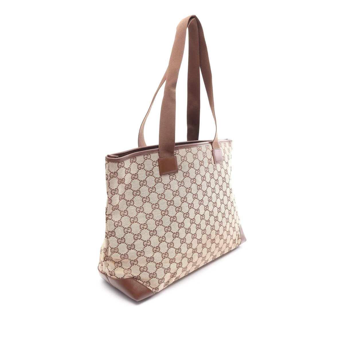 Gucci GG Canvas Front Pocket Tote — Beige