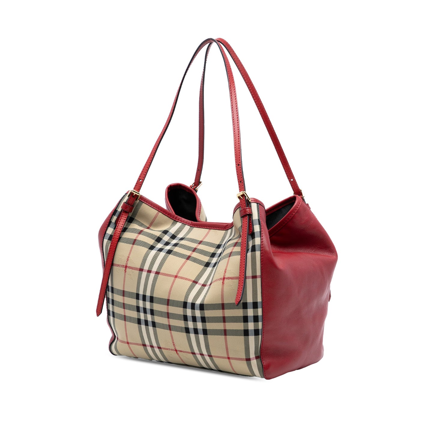 Burberry Small Haymarket Check Canvas and Leather Canterbury Tote