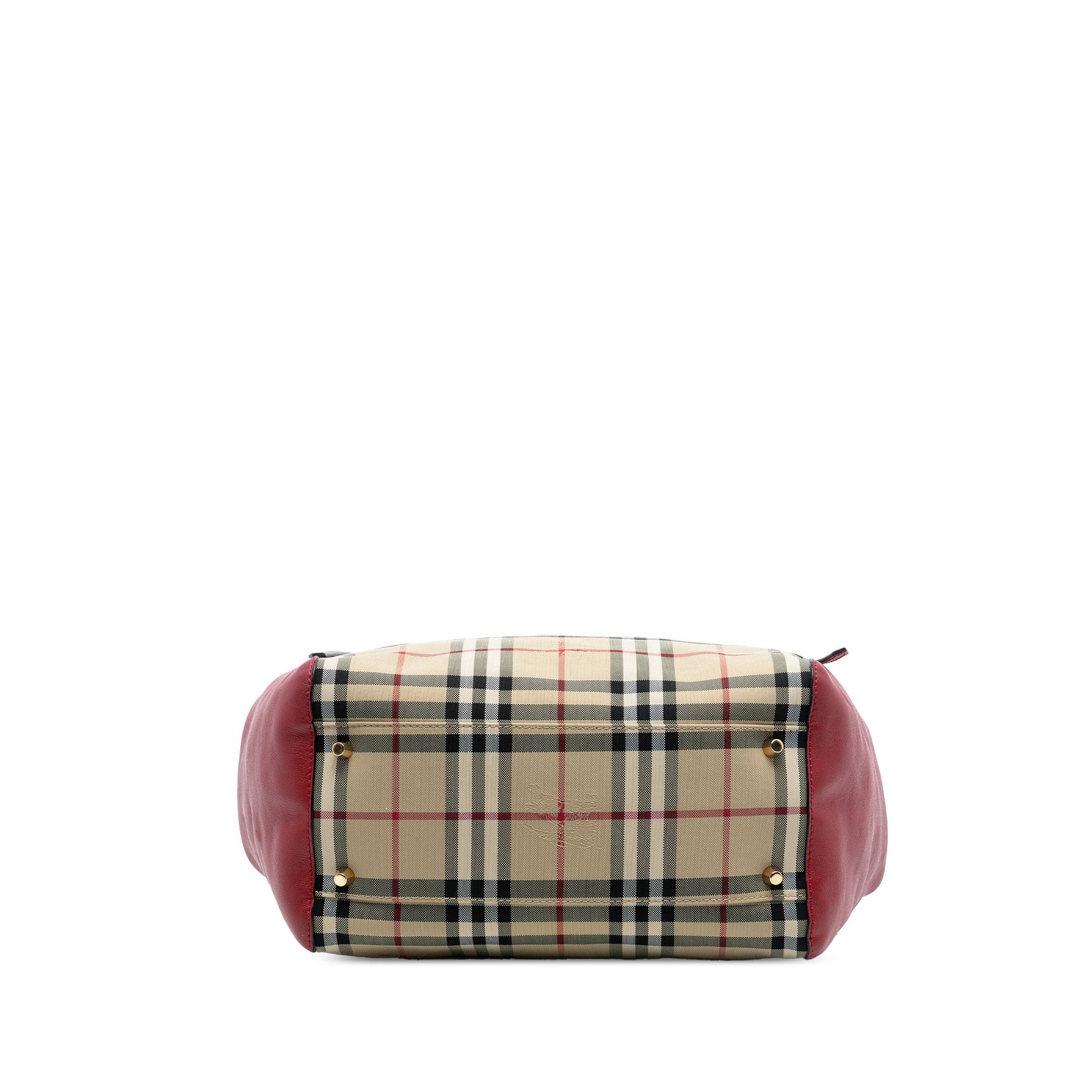 Burberry Small Haymarket Check Canvas and Leather Canterbury Tote