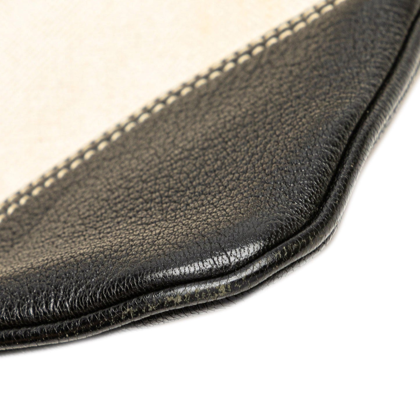 Prada Vitello Trimmed Canvas Canapa Tote