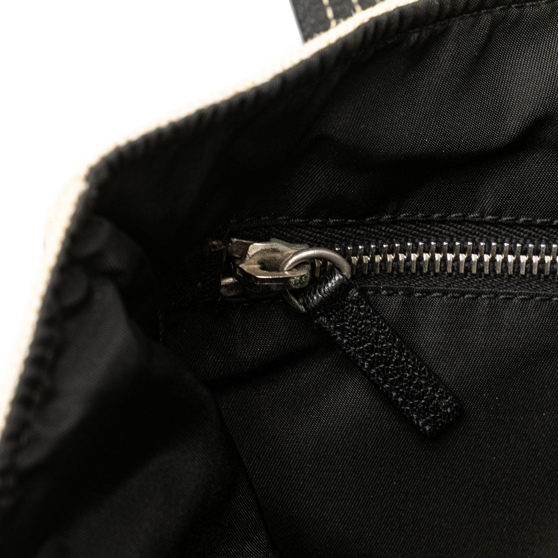 Prada Vitello Trimmed Canvas Canapa Tote
