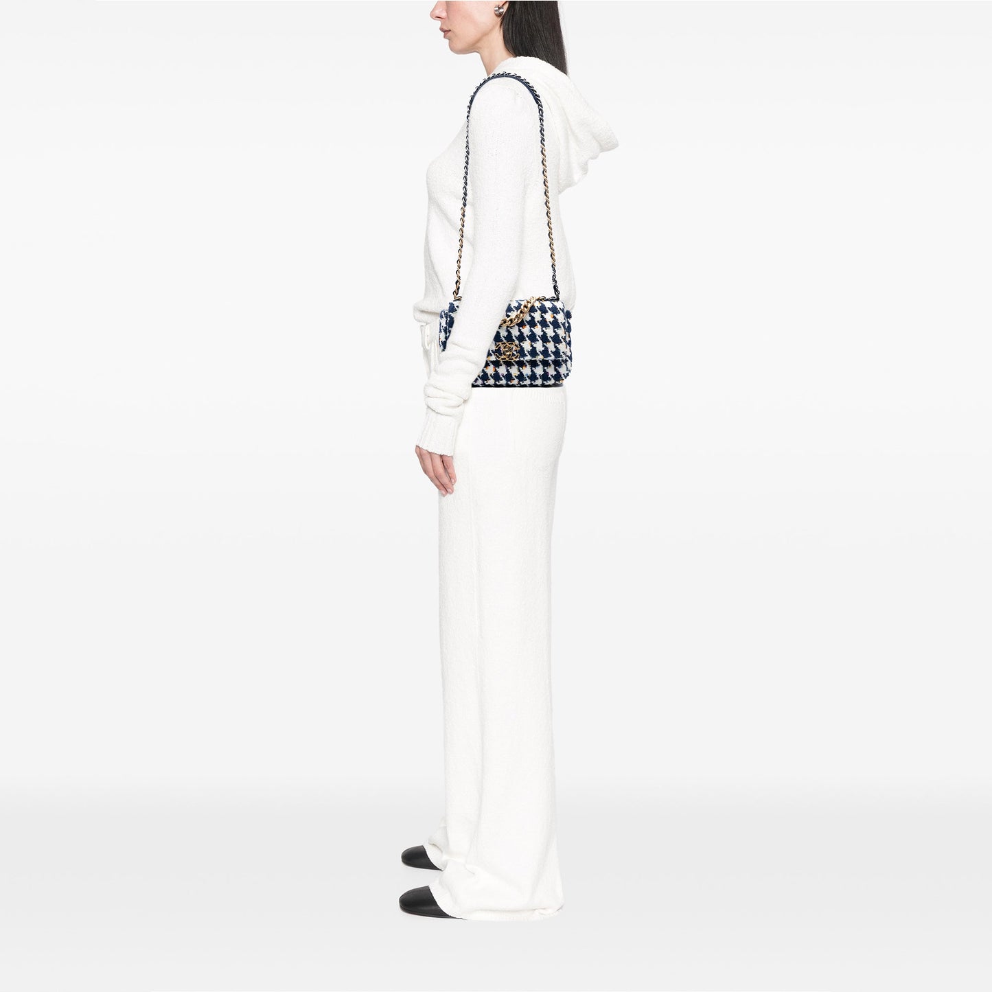 Chanel Medium Houndstooth Tweed 19 Flap