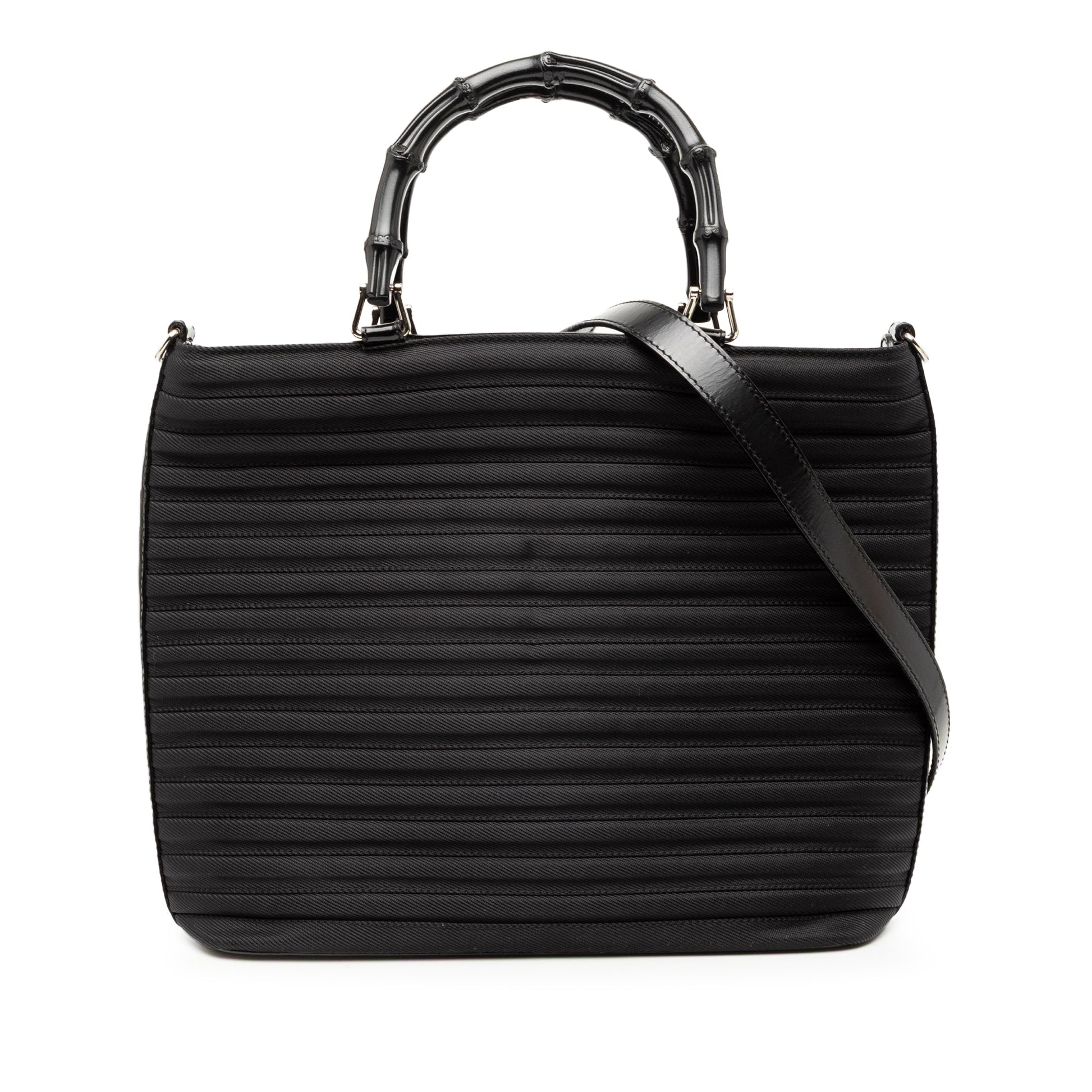 Gucci Nylon Bamboo Satchel