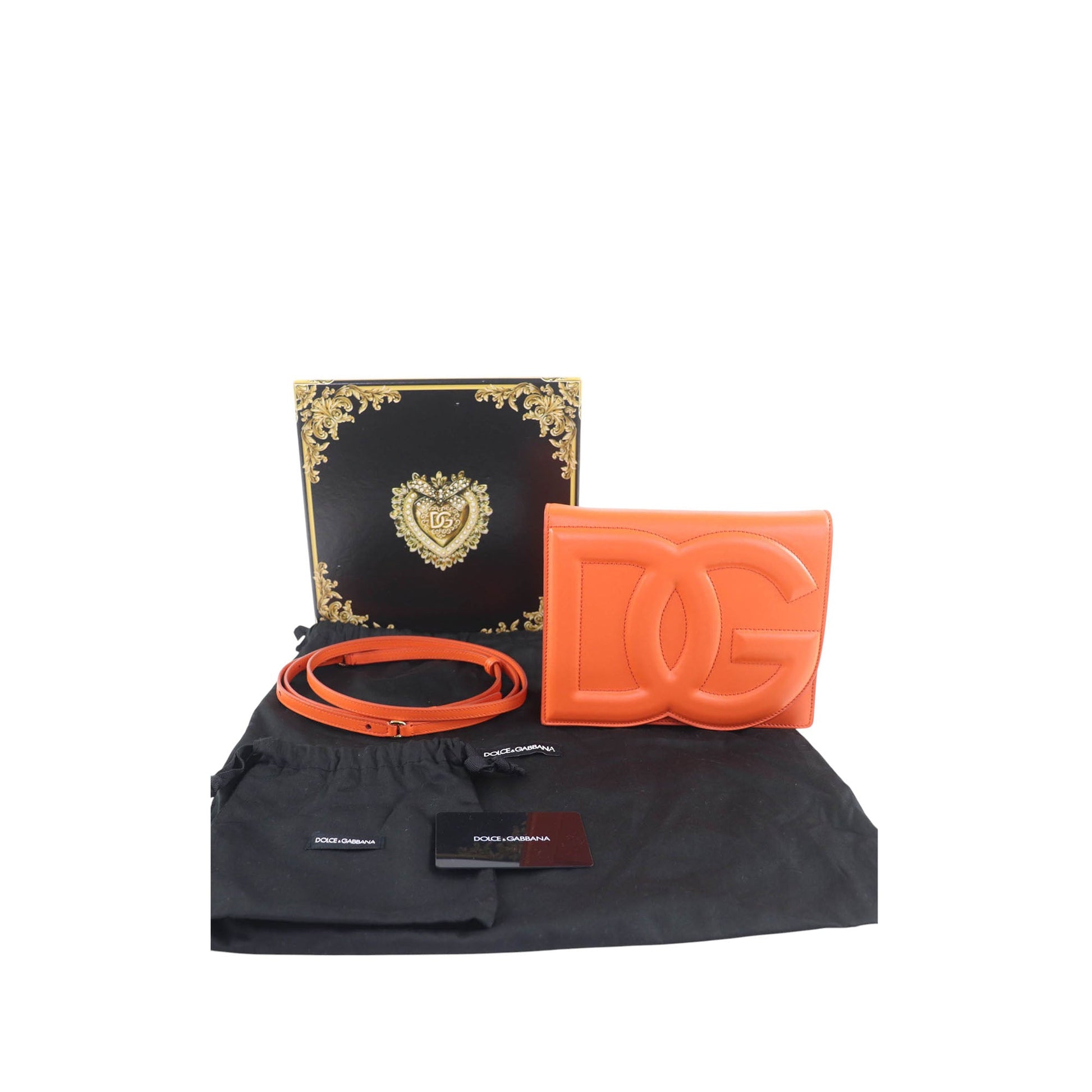 Dolce & Gabbana Leather DG Logo Flap Crossbody
