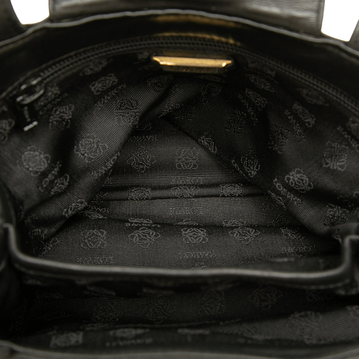 LOEWE Nappa Anagram Handbag — Black