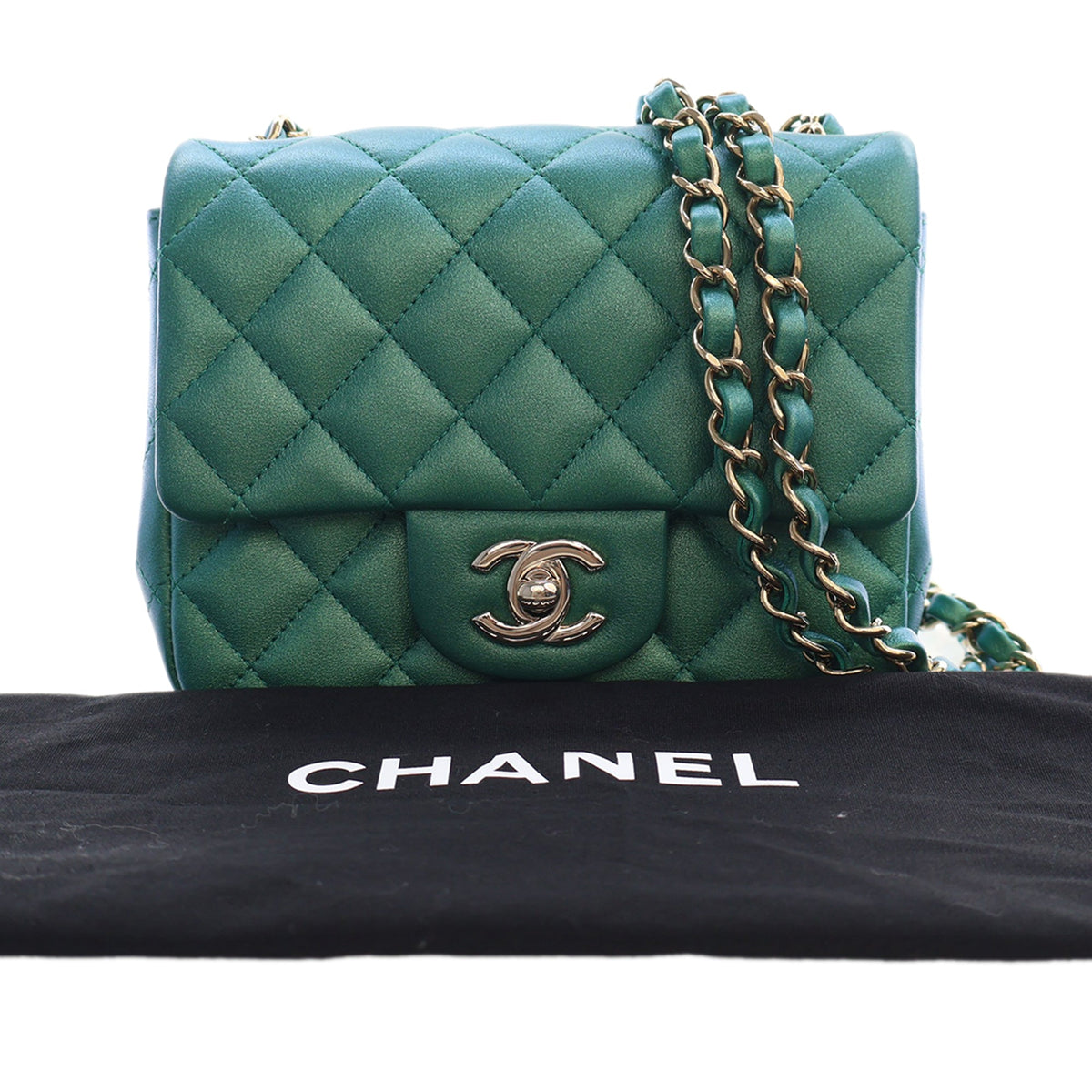 Chanel Mini Square Classic Iridescent Lambskin Single Flap