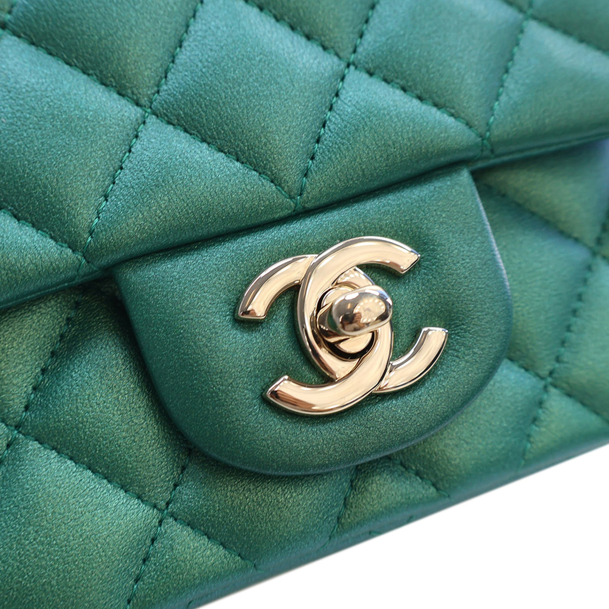 Chanel Mini Square Classic Iridescent Lambskin Single Flap
