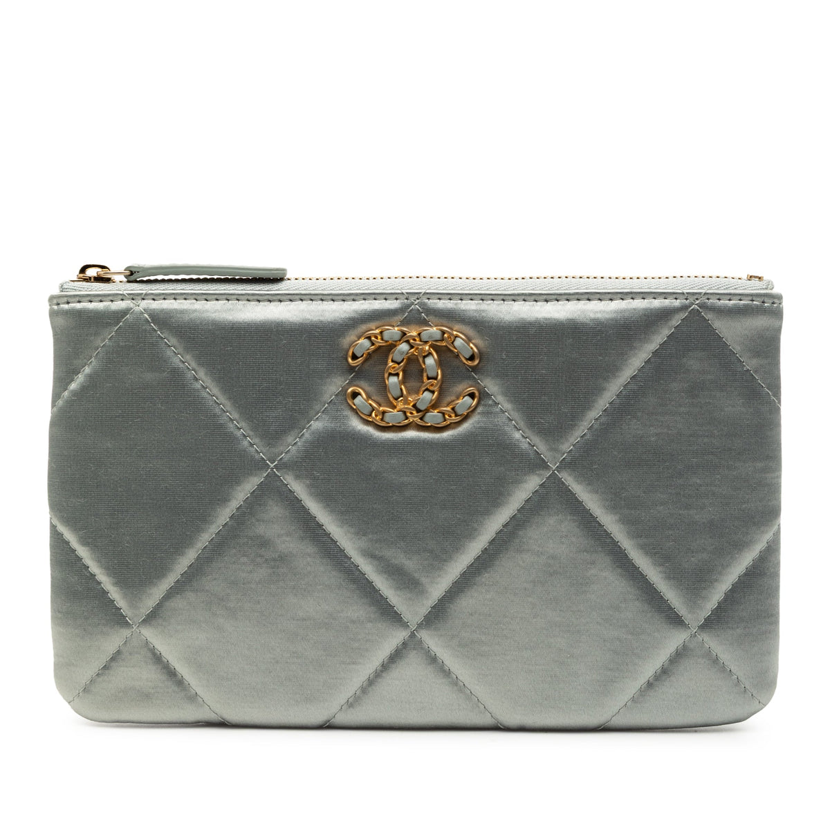 Chanel Small Satin 19 O Case VIP Zip Pouch