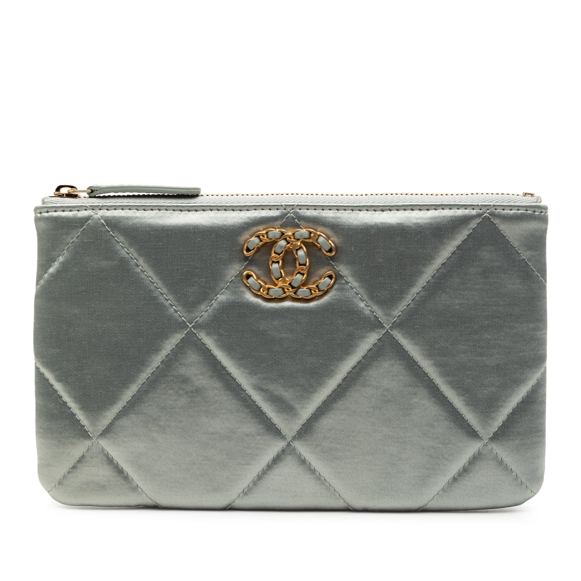 Chanel Small Satin 19 O Case VIP Zip Pouch