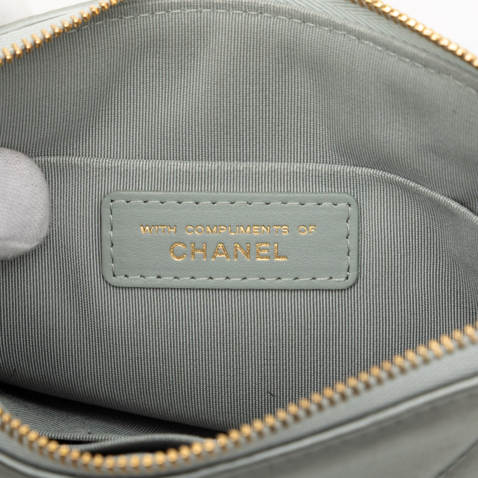 Chanel Small Satin 19 O Case VIP Zip Pouch