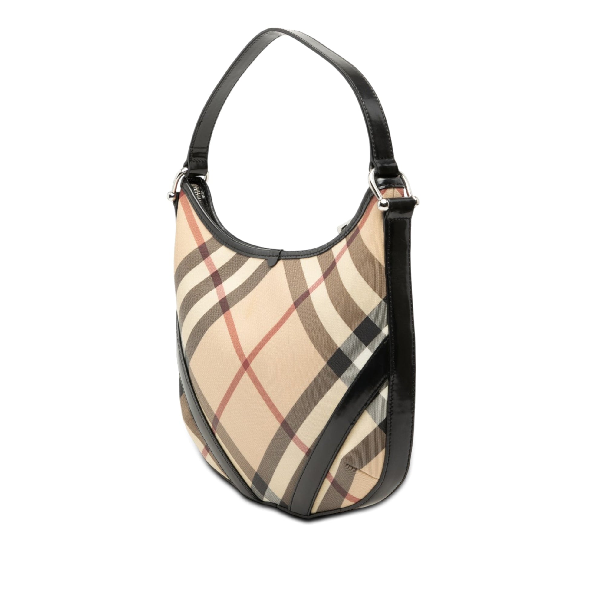 Burberry Supernova Check Coated Canvas Larkin Hobo