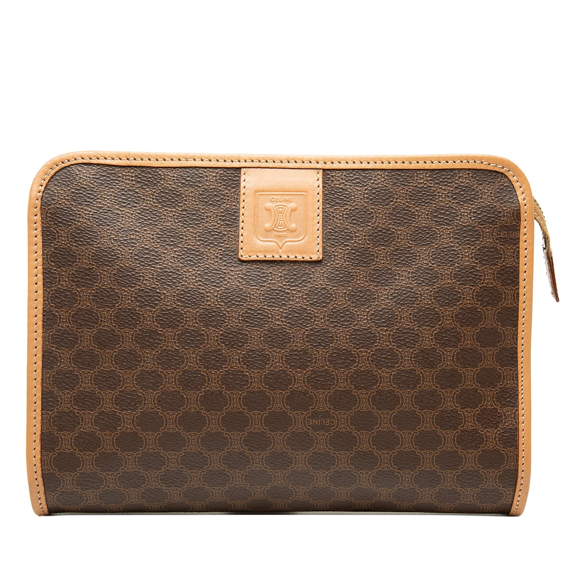 Celine Macadam Coated Canvas Clutch