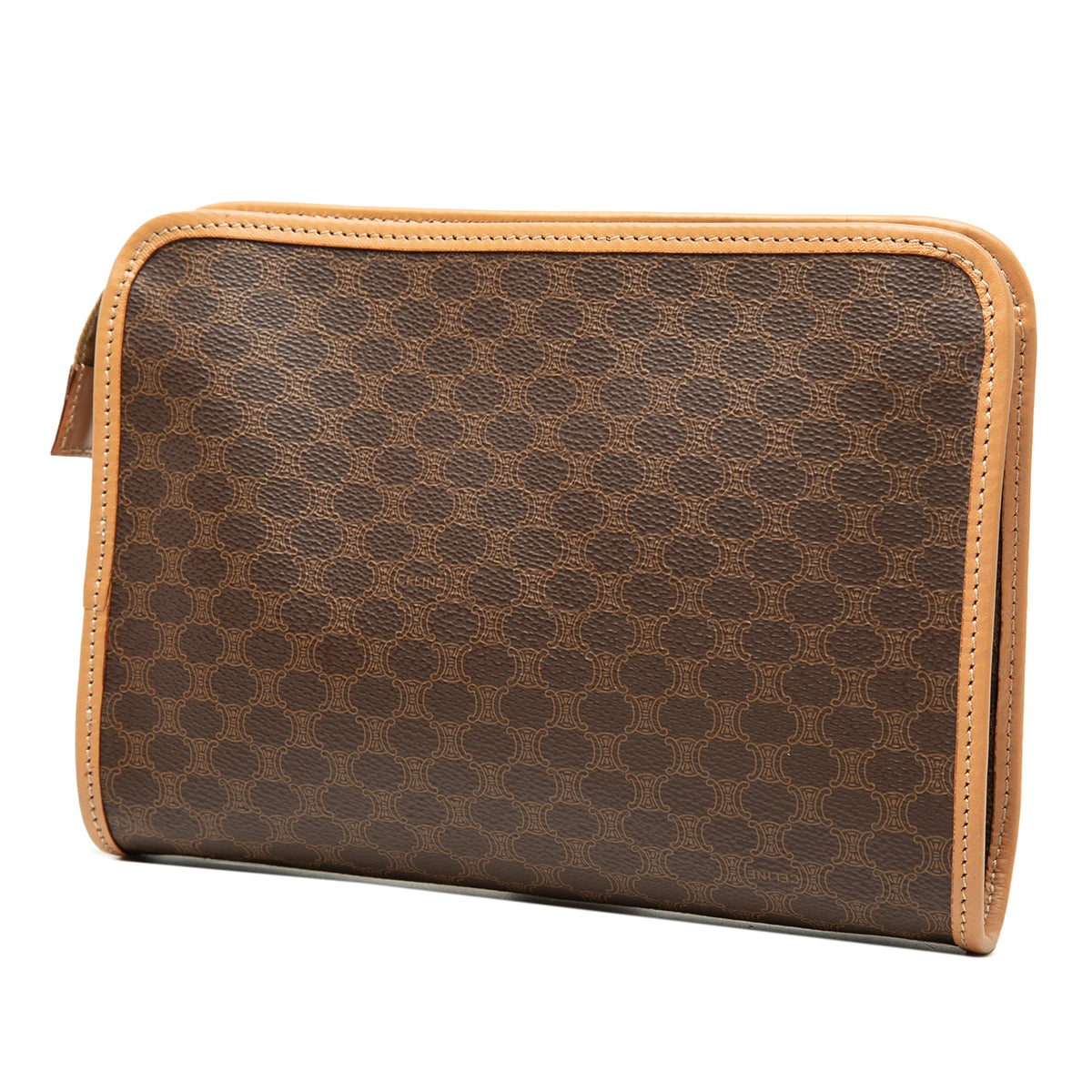 Celine Macadam Coated Canvas Clutch
