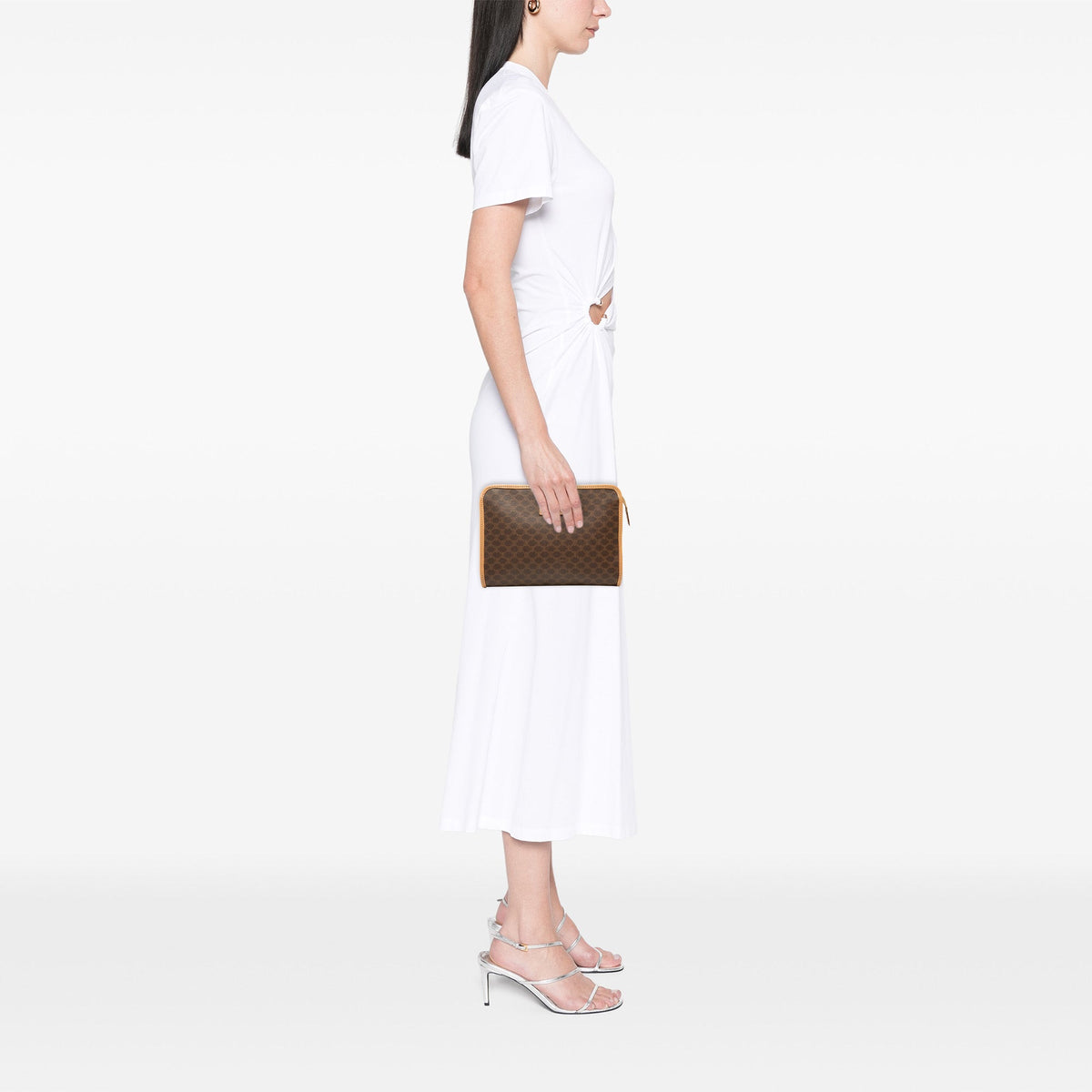 Celine Macadam Coated Canvas Clutch